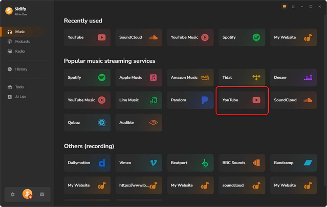 choose youtube platform