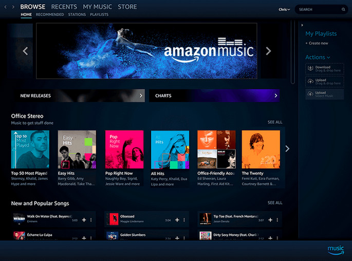 amazon music interface