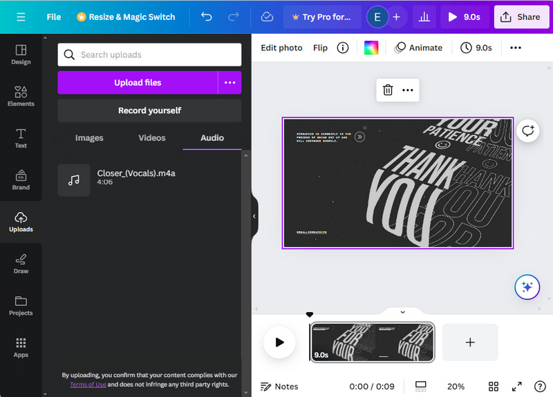 canva audio library