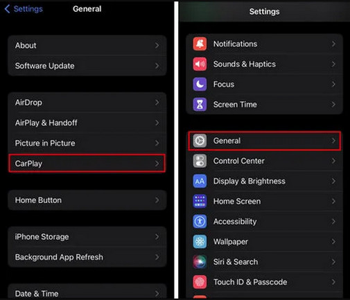 carplay setting iphone