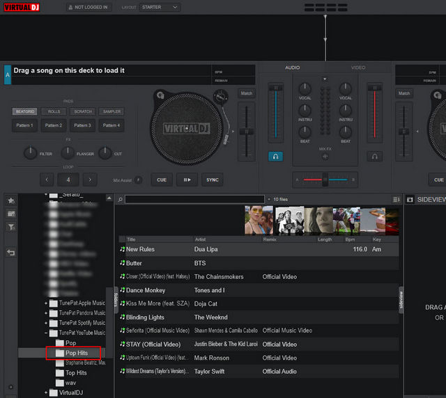 check youtube music on virtual dj