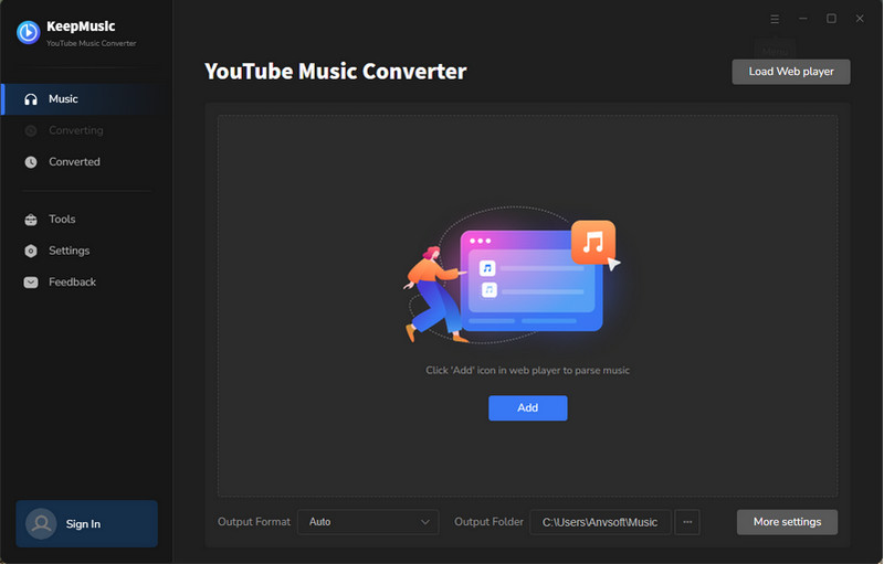 keepmusic youtube music converter interface