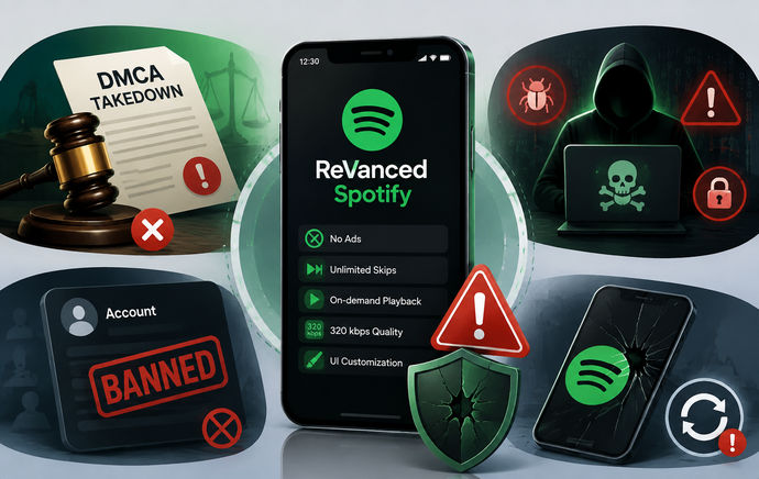 unsafe and illegal revanced spotify