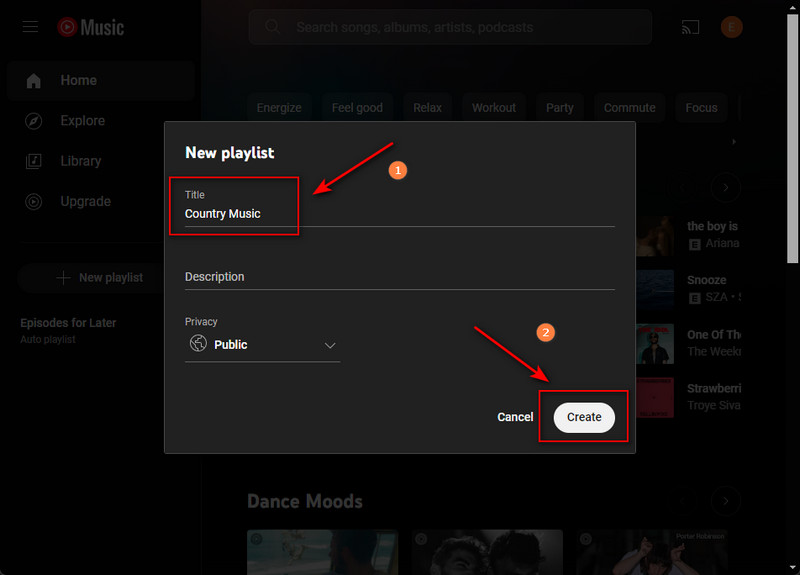 save youtube music playlist on desktop