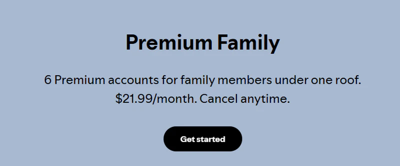 Spotify family plan