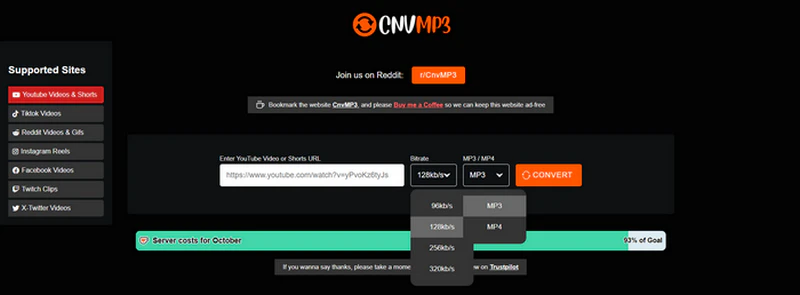 cnvmp3 interface
