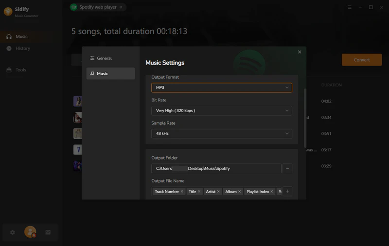 Customize Output Settings