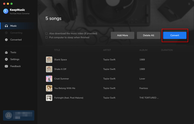 Convert Music from YouTube Music Web Player