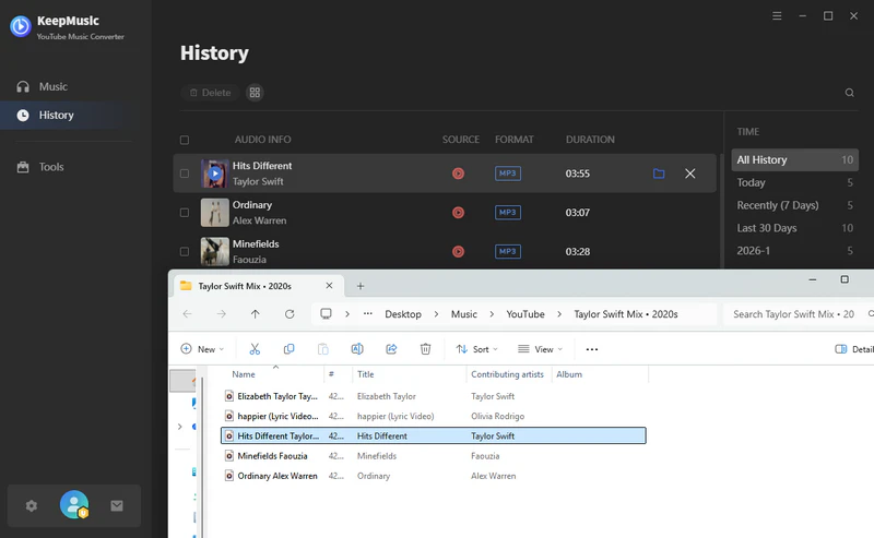 find converted mp3 youtube music