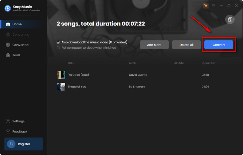 Convert Music from YouTube Music Web Player