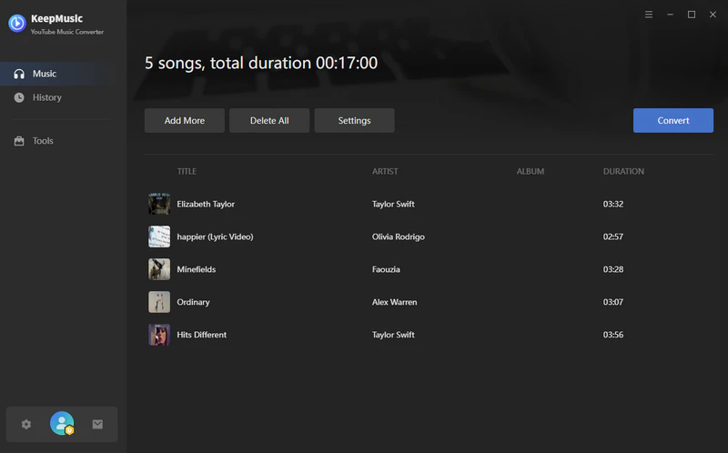 add youtube music playlist to keepmusic